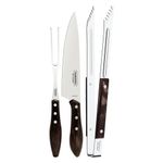 Conj Trinchante Tramontina 2 P s Inox Cb Castanho 1