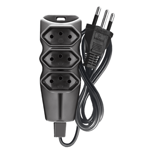 Extensao PP 2P+T 3x0,75x5M Preto Megatron 011403S0500