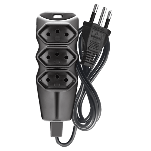 Extensao PP 2P+T 3x0,75x10M Preto Megatron 011403S1000