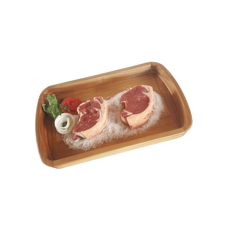 Gamela Retangular para Churrasco Madex Campeira 45cm x 28cm  em Madeira Maci a - 21 0