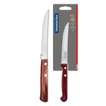 Faca para Churrasco Tramontina 5   em A o Inox e Cabo Polywood Vermelho - 21100 475 2
