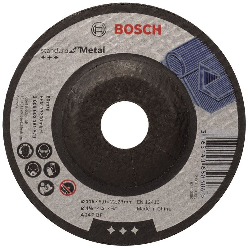 Disco de Desbaste Bosch Standard para Metal 4 1 2  x 6mm - 2608603181-000 0