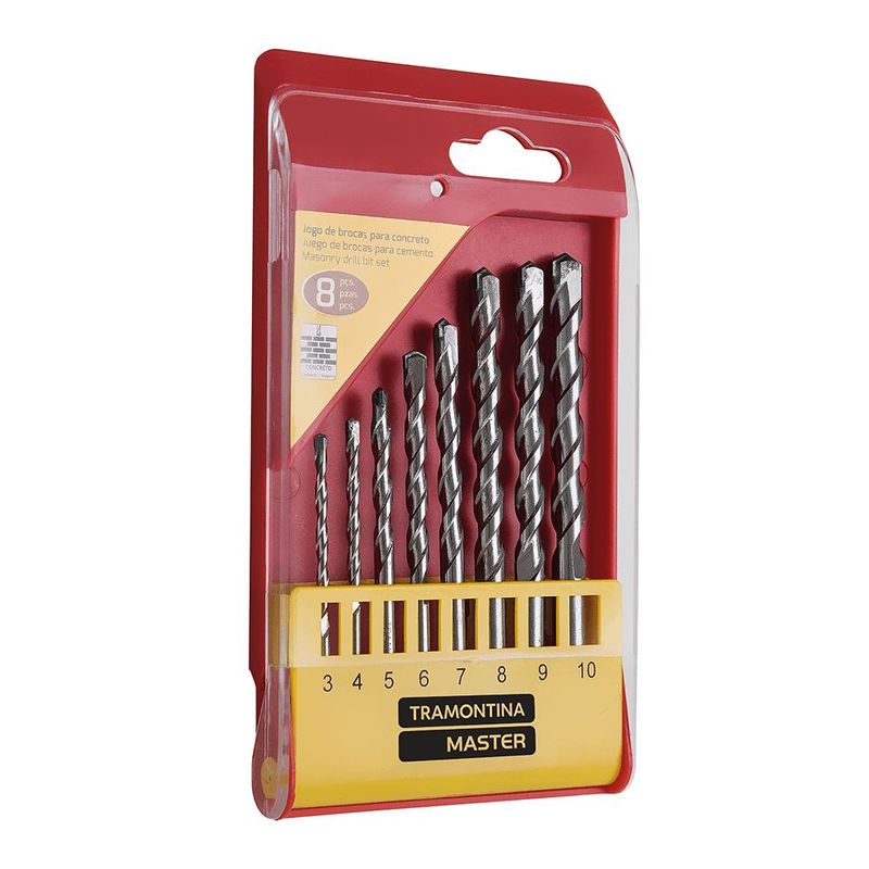 Jogo de Brocas Tramontina Widia 8 Pe as - 43142 508 0