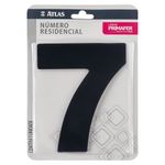 N mero Residencial 7  Atlas  Acabamento Preto - PR3000 0