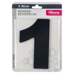 N mero Residencial 1  Atlas  Acabamento Preto - PR3000 0