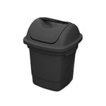 Lixeira Basculante Plasvale 10 Litros  em Polipropileno  com Tampa  Preta - 1241 89900 0
