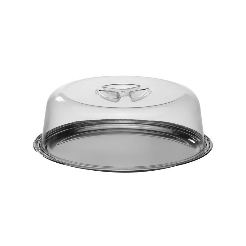 Boleira de Inox Zanella Pop 32cm x 10cm  em C pula de Acr lico - 5509 0