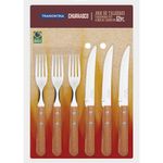Faqueiro Tramontina Churrasco 12 P s Inox Madeira 22399 030 0