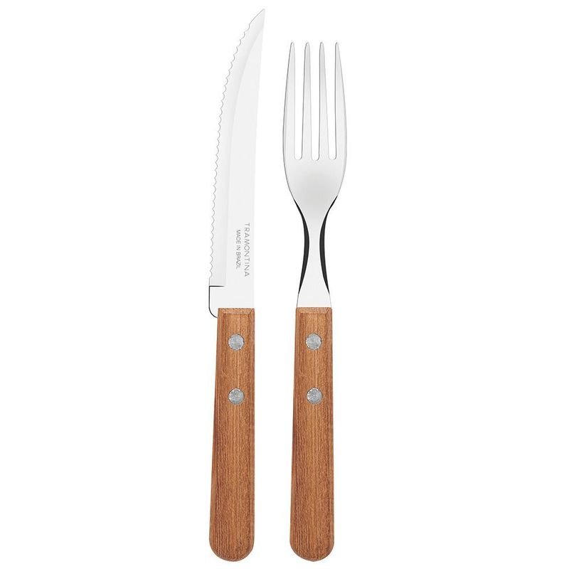 Faqueiro Tramontina Churrasco 12 P s Inox Madeira 22399 030 1