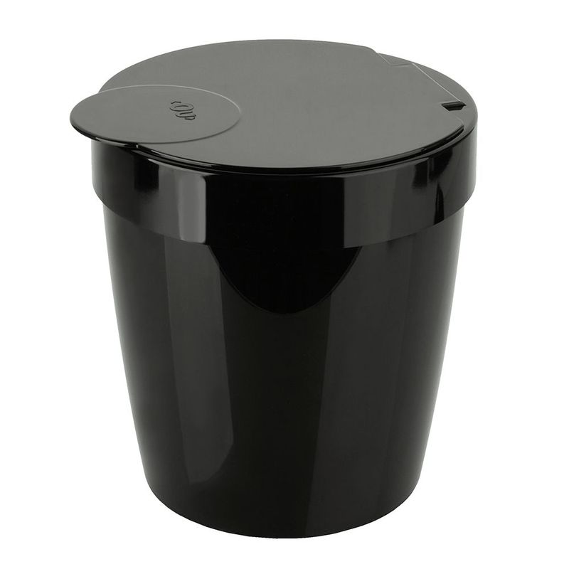 Lixeira OU Infinity 5L PP Preta C Tampa Text  0