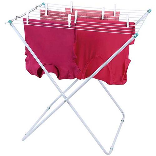 Varal de Chão Mor Maxi 6009 10 Varetas Branco Dobrável