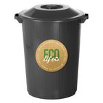 Lixeira Plasvale Recycle 62L PP Preta C  Tampa 0