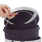 Lixeira Mor  gata 20L Inox Pedal Cinza 3