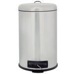 Lixeira Mor Safira 5L Inox Fosco Pedal Cinza 1