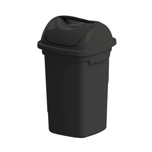 Lixeira Plasvale Basculante 14L PP Preta C/T
