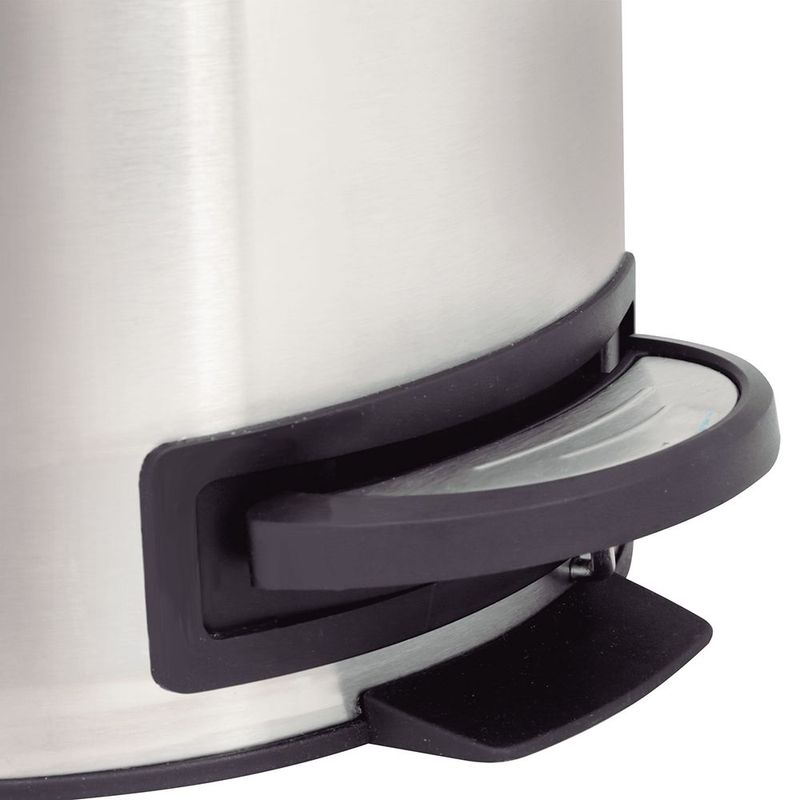Lixeira Mor Safira 5L Inox Fosco Pedal Cinza 2