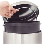 Lixeira Mor Safira 5L Inox Fosco Pedal Cinza 3