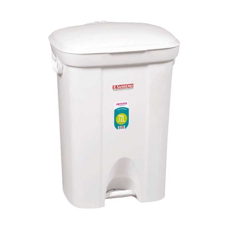 Lixeira Sanremo 299 01 72L PP Pedal Branca 0