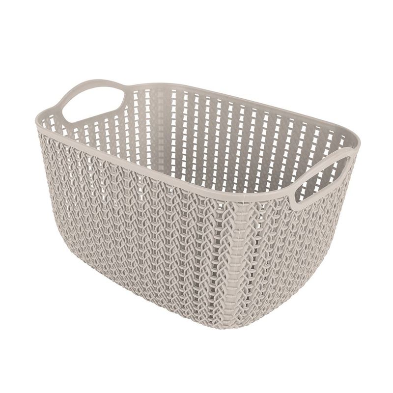 Cesto Mor Tran ado Retangular Alto M dio 6L Branco 0