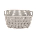 Cesto Mor Tran ado Retangular Alto M dio 6L Branco 1