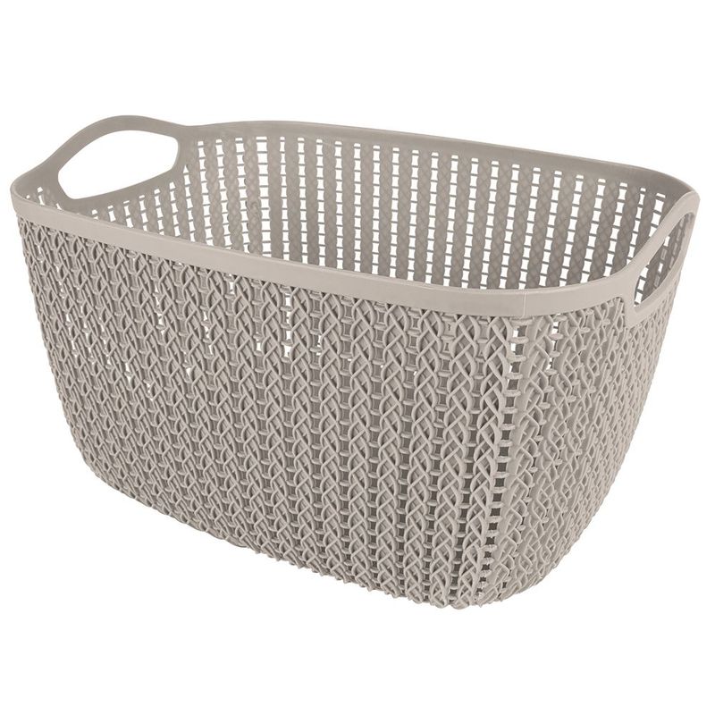 Cesto Mor Tran ado Alto Grande 9L Branco Antigo 0