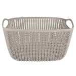 Cesto Mor Tran ado Alto Grande 9L Branco Antigo 1