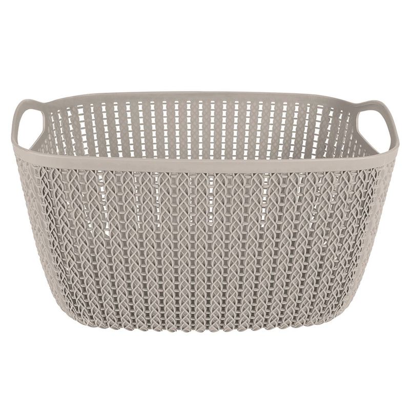 Cesto Mor Tran ado Alto Grande 9L Branco Antigo 1