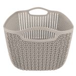 Cesto Mor Tran ado Alto Grande 9L Branco Antigo 2