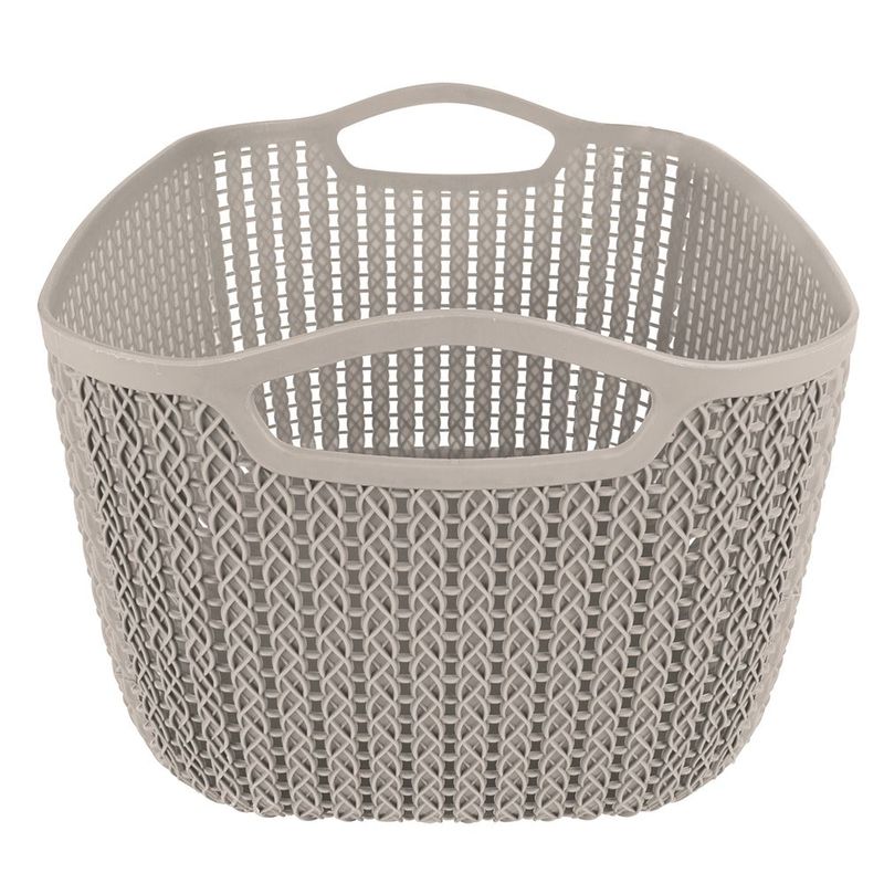 Cesto Mor Tran ado Alto Grande 9L Branco Antigo 2