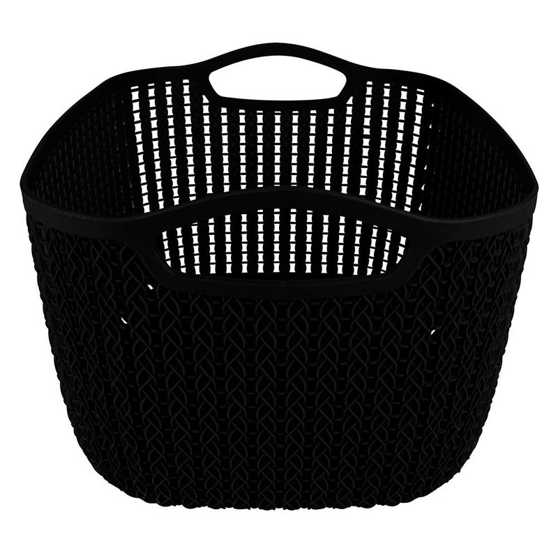 Cesto Mor Tran ado Alto Grande 9L Preto 2