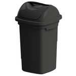 Lixeira Plasvale Basculante Polipropileno Preta 30L 0