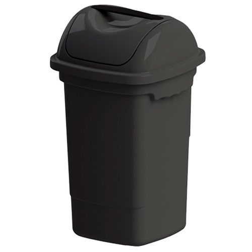 Lixeira Plasvale Basculante Polipropileno Preta 30L