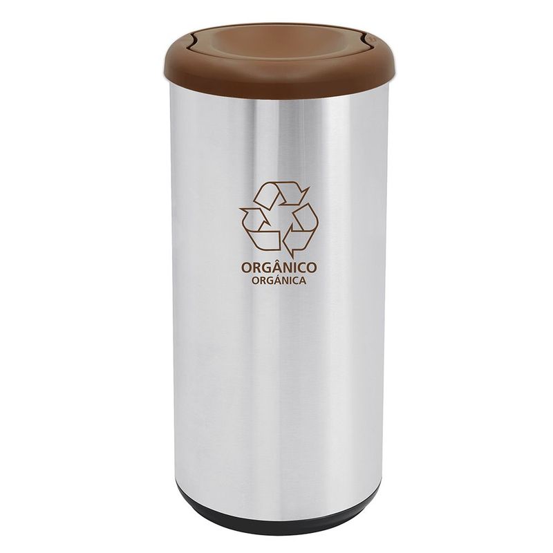Lixeira Tramontina Inox Seletiva Org  Basc  40L 0