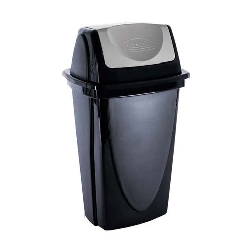 Lixeira Plasútil Ecoblack Basculante Preta 14L