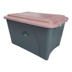 Caixa Org  Plasvale 1214 50L Cinza PP c Tampa 2