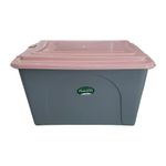 Caixa Org  Plasvale 1214 50L Cinza PP c Tampa 3