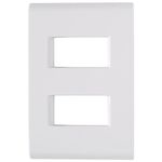 Placa Tramontina Liz 2 Postos Afast  4x2 Branca 0