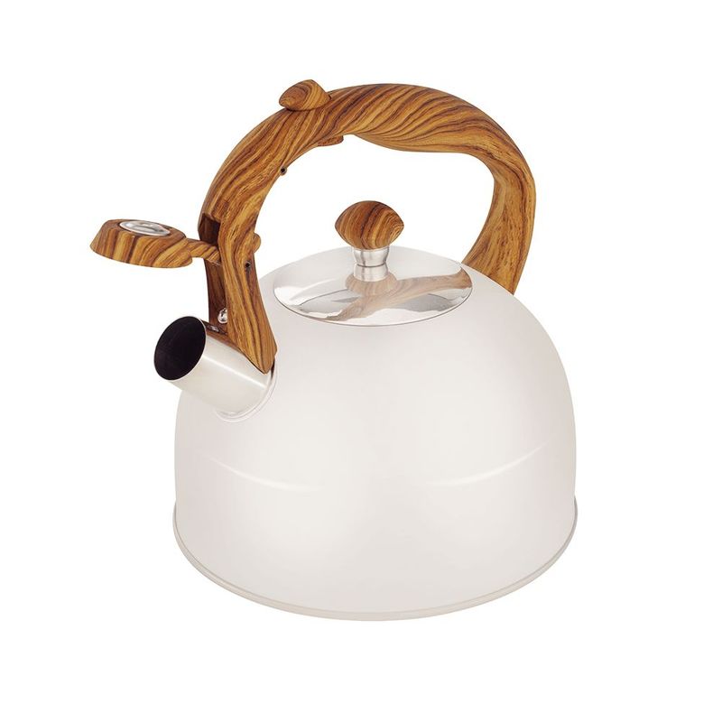 Chaleira Mor Wood 7716 2 5L Inox Aviso Sonoro Bege 1