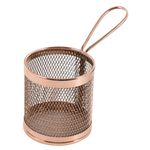 Mini Cestinha Mimo Style 6250 Inox Bronze Redonda 0