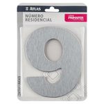 N mero Residencial Atlas 9 A o Escovado PR3001 0