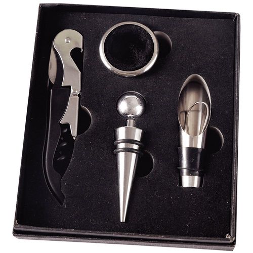Kit Vinho GZT BW0003 4 Peças Aço Inox