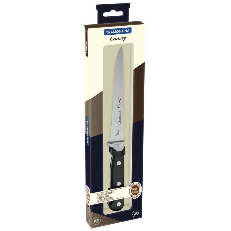 Faca Desossar Tramontina Century 24006 106 6  Inox Preta 1