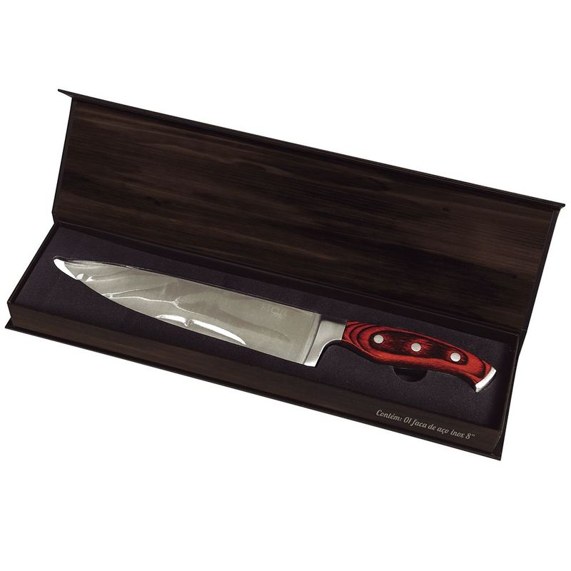 Faca Mor Steel 8  Inox Cabo Madeira 1