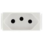 M dulo Tomada Tramontina Aria 2P T 10A 250V Branco 0