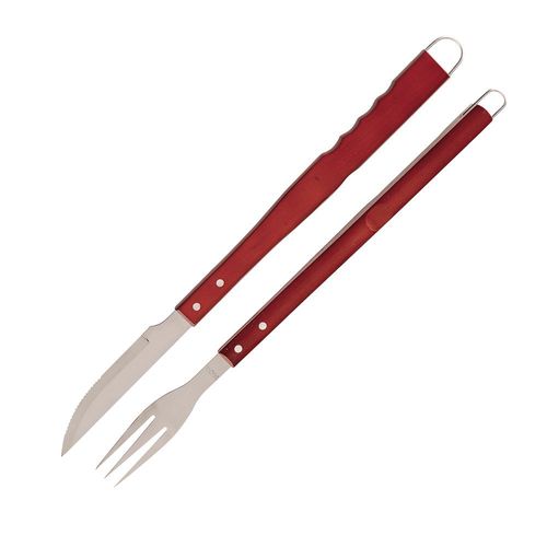 Conj. Churrasco Mor 3333 2pçs Inox Cabo Marrom