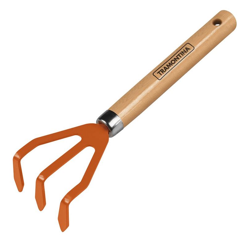 Ancinho Jardim Tramontina 3 Dentes Cabo Madeira 0