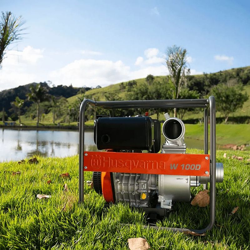 Motobomba Husqvarna W100D Diesel 8 4HP Centr fuga 2