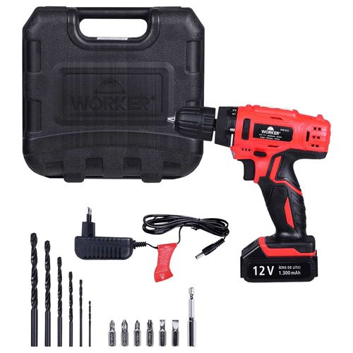 Parafusadeira/Furadeira Worker PFW 012 12V Bateria
