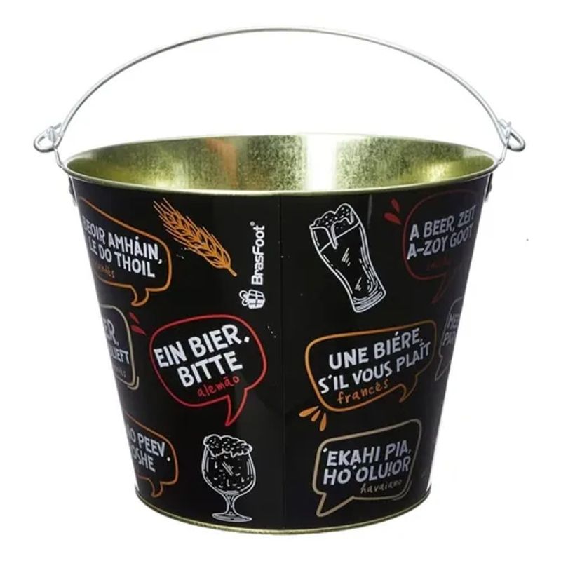 Balde Gelo Brasfoot Cerveja Idiomas 4692 Preto 0