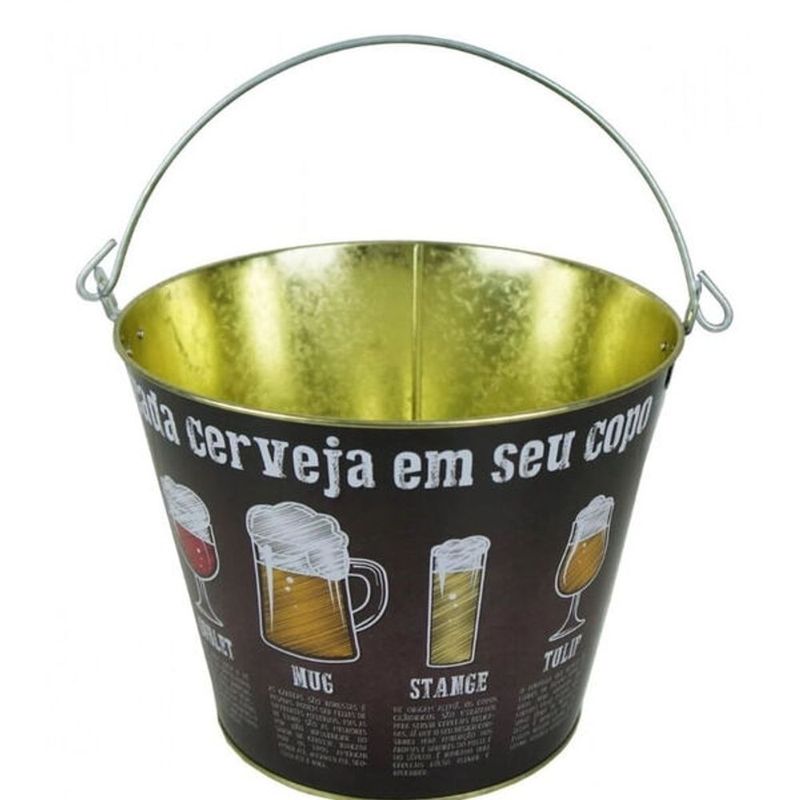 Balde Gelo Brasfoot Cerveja Idiomas 4692 Preto 2